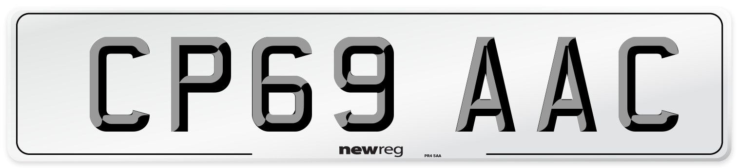 CP69 AAC Number Plate from New Reg